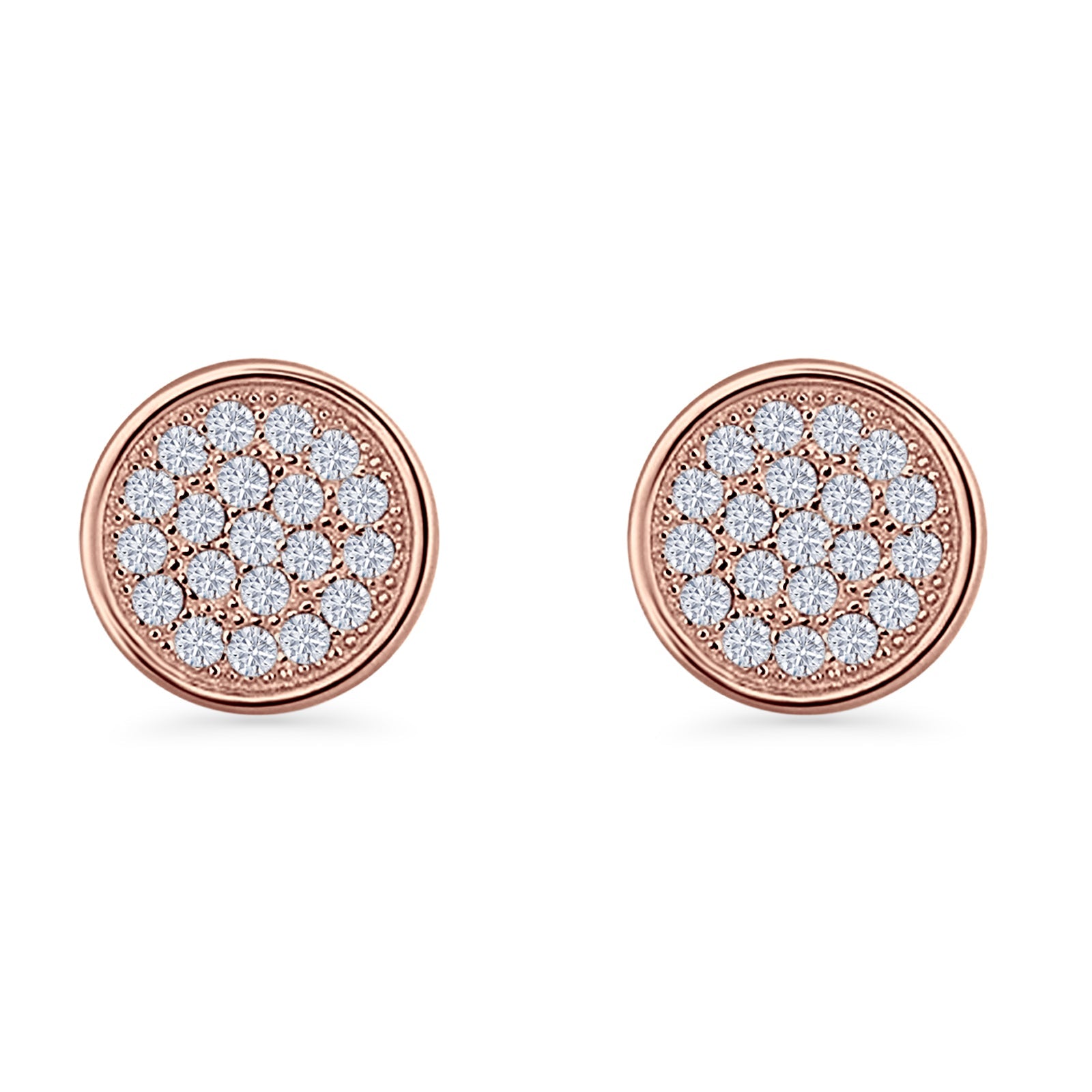 Round Stud Earrings