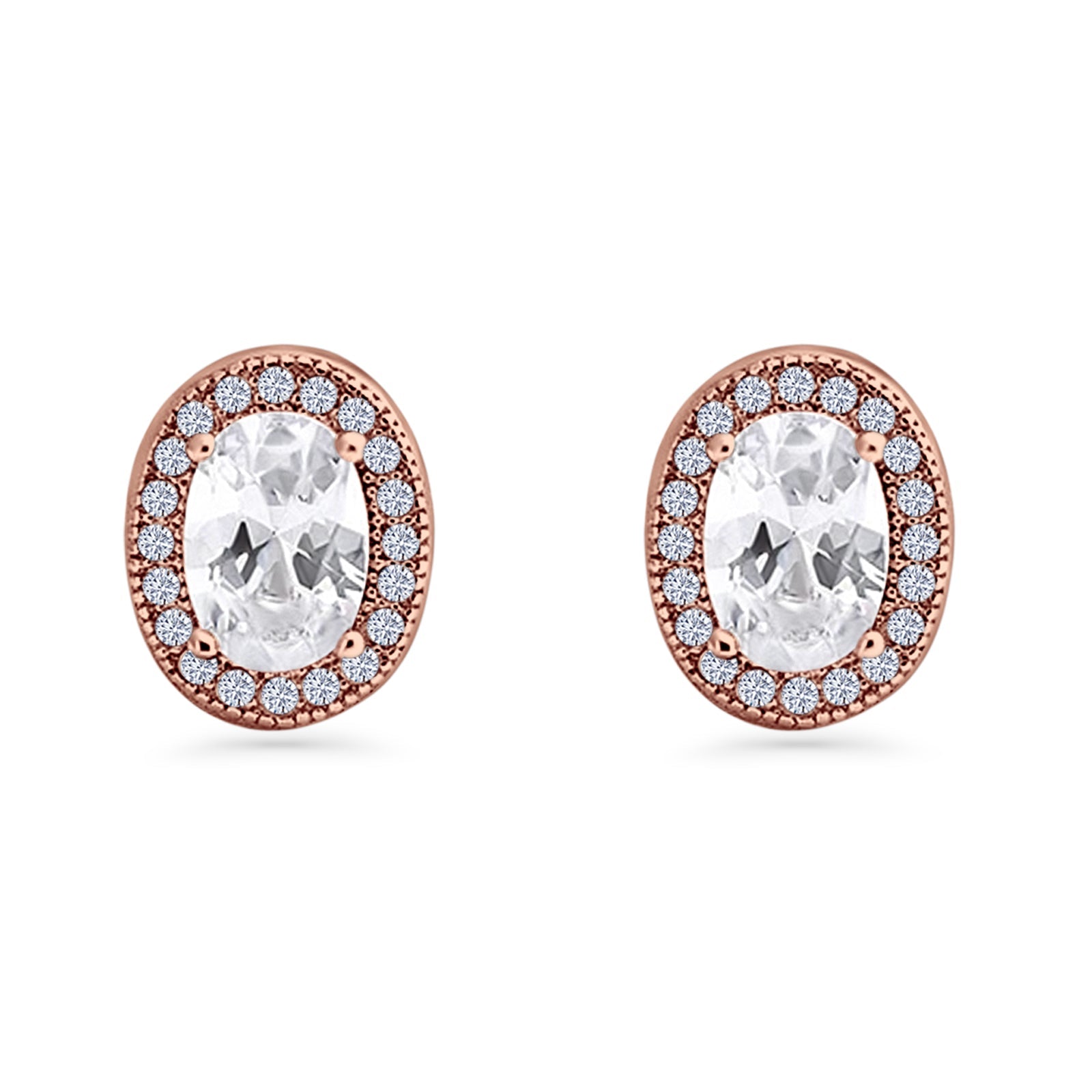 Oval Stud Earrings