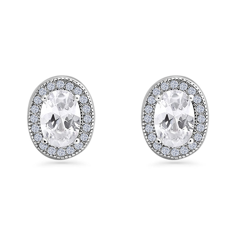 Oval Stud Earrings