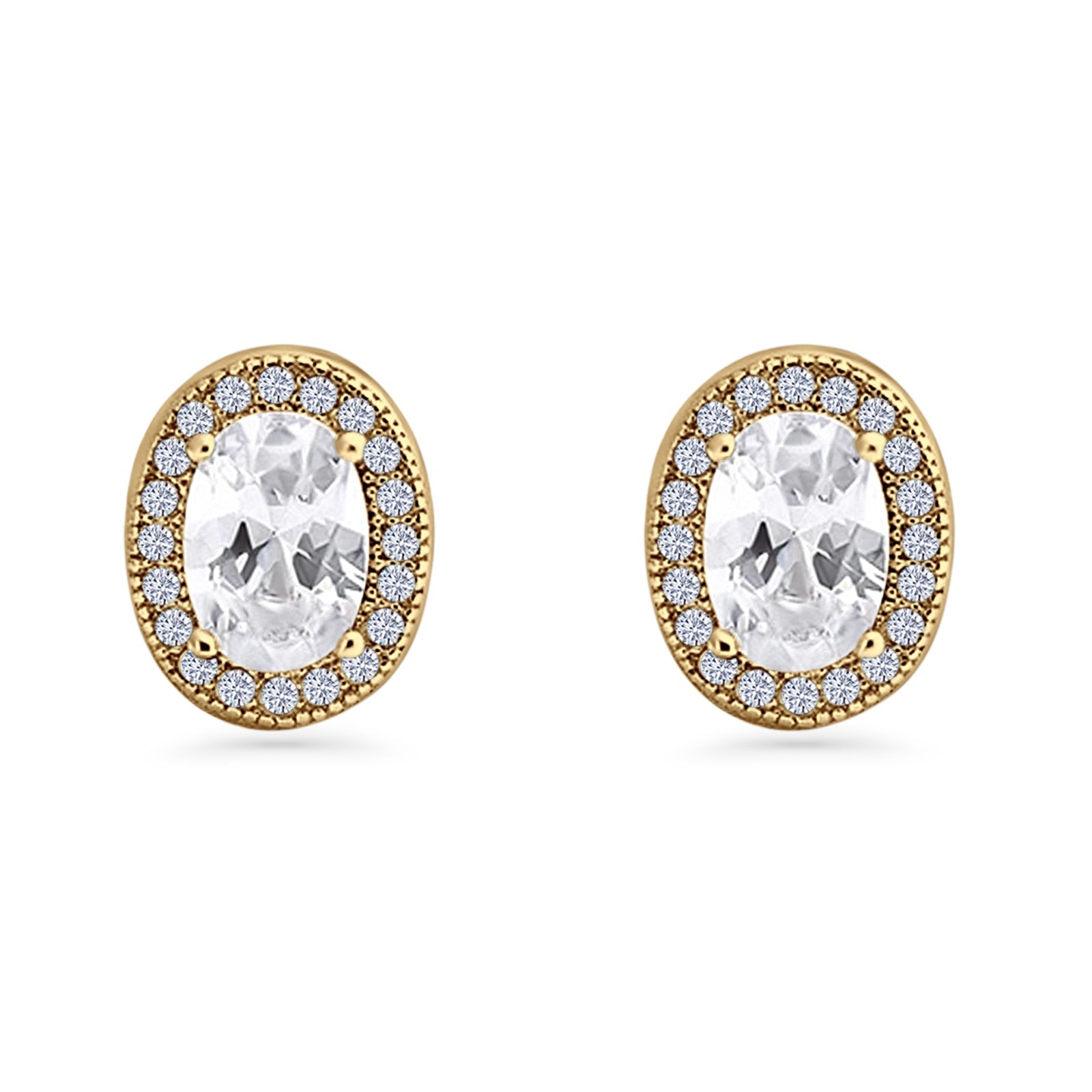Oval Stud Earrings