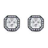Princess Cut Stud Earrings