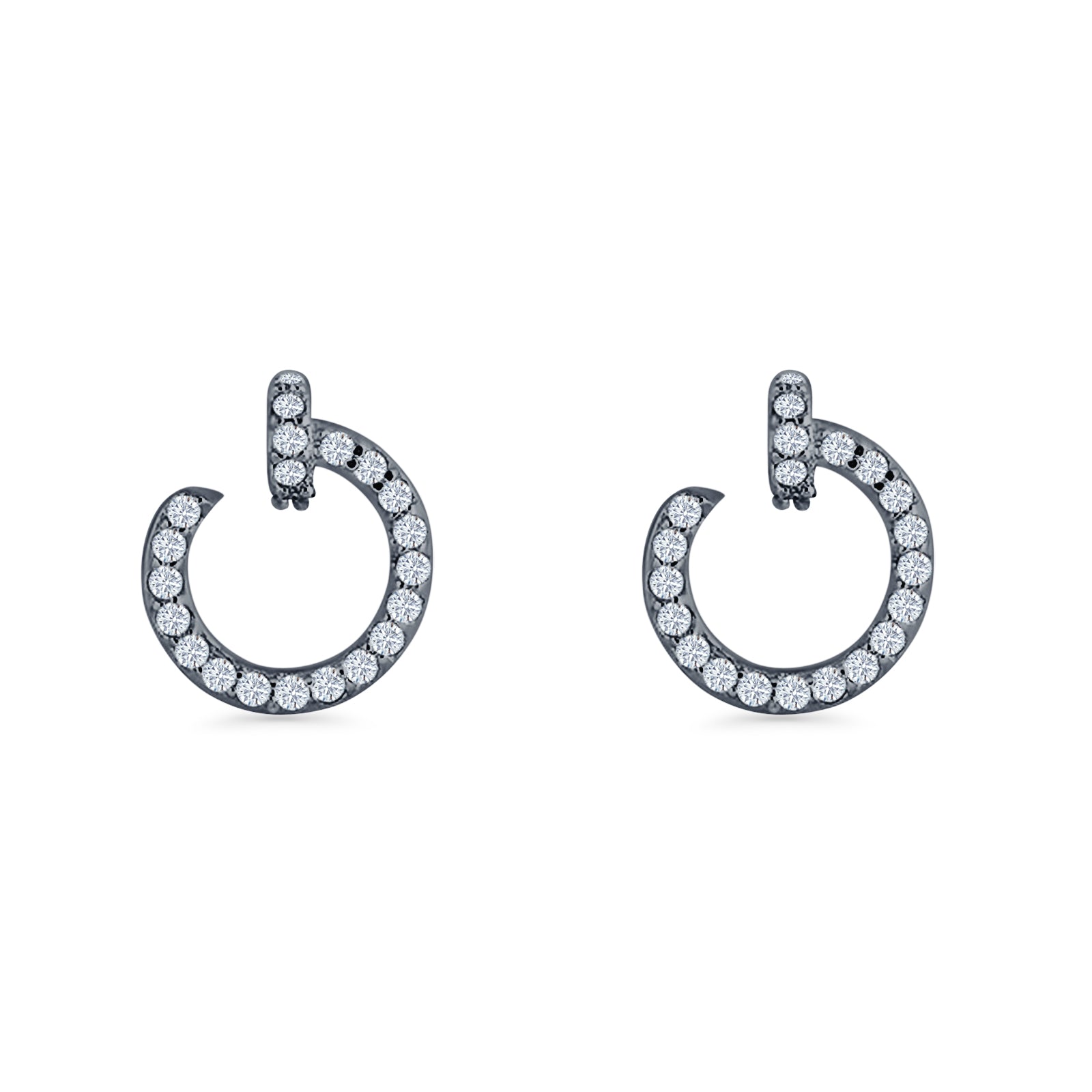 Half Circle Stud Earrings