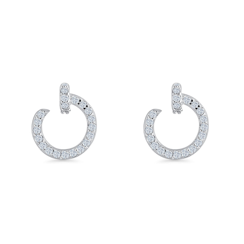 Half Circle Stud Earrings