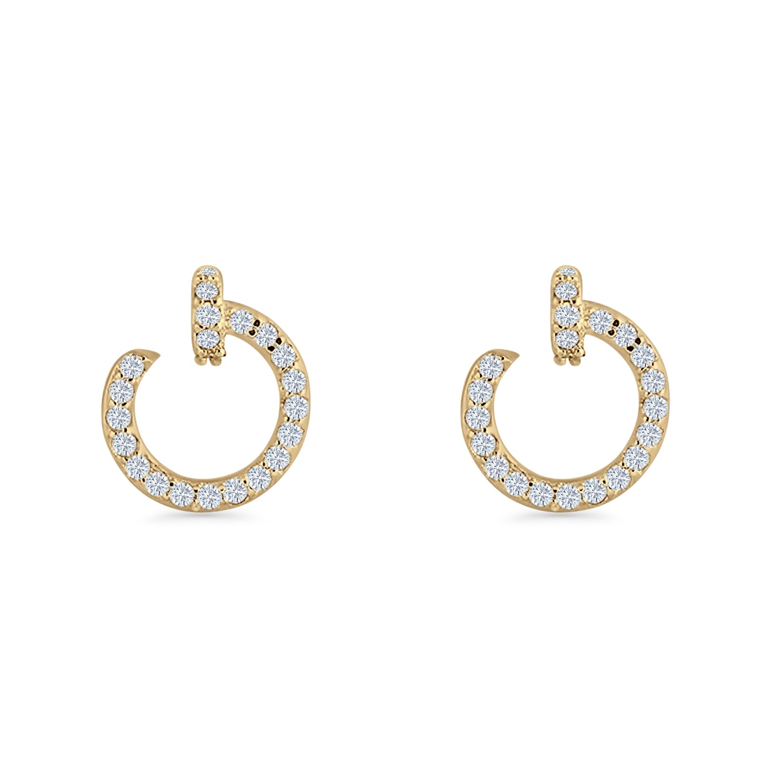 Half Circle Stud Earrings