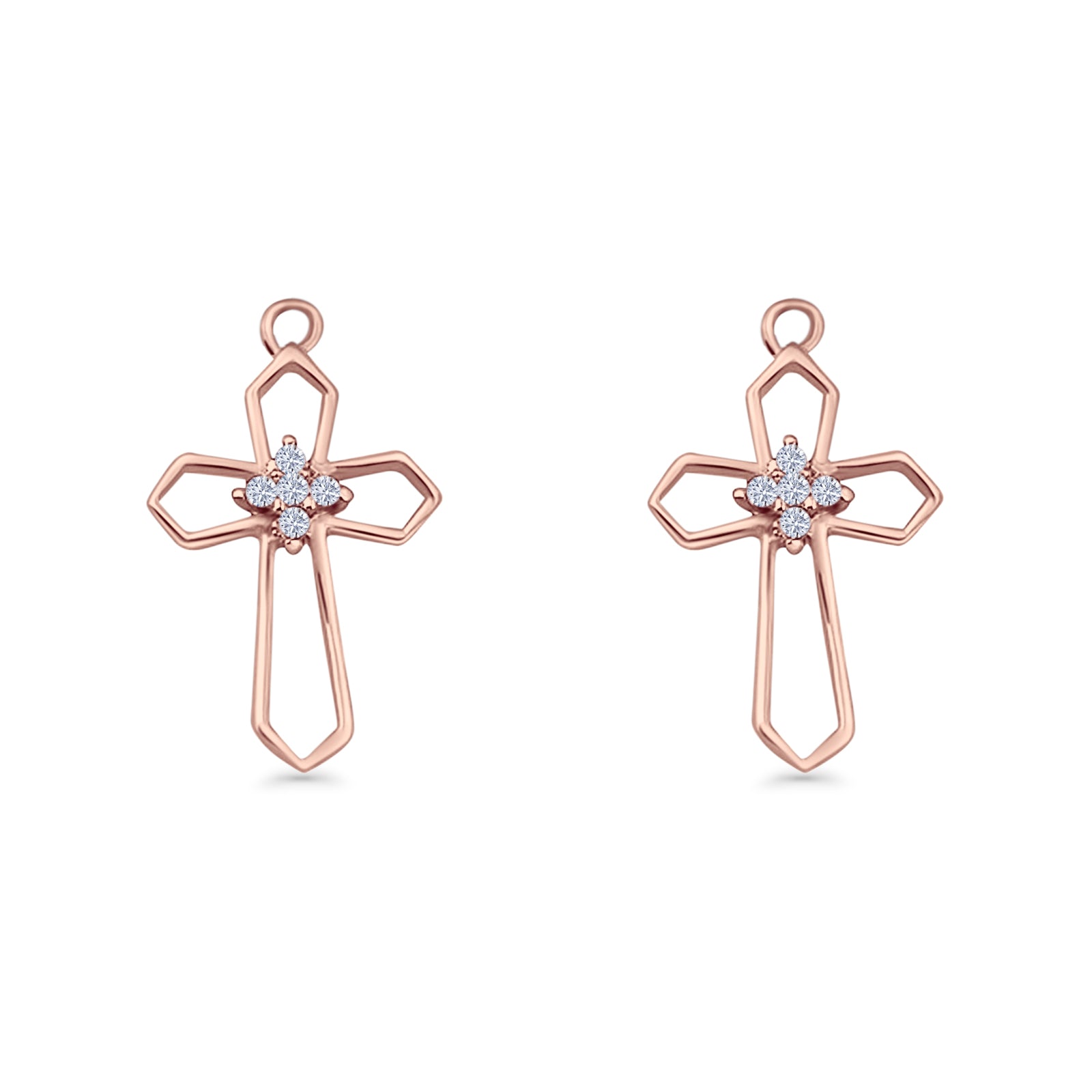 Cross Fishhook Earring