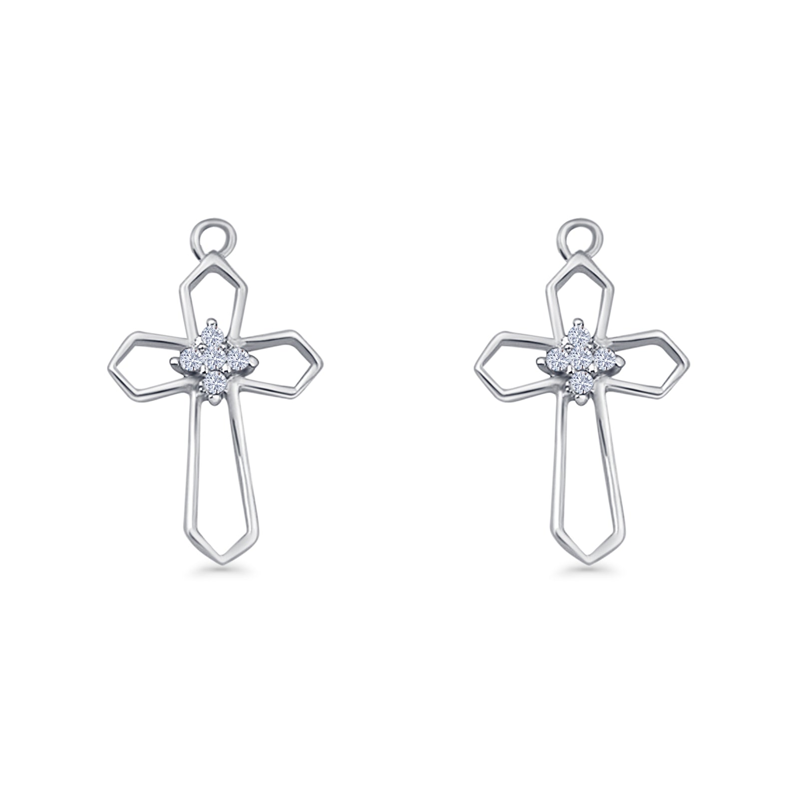 Cross Fishhook Earring
