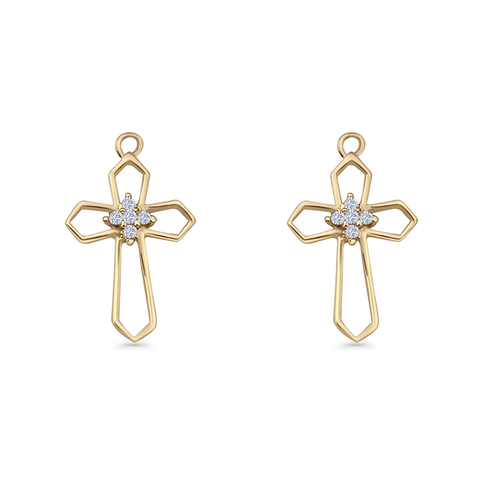Cross Fishhook Earring