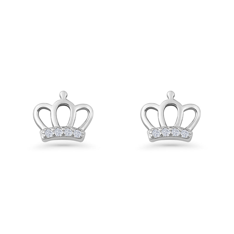 Princess Crown Stud Earring