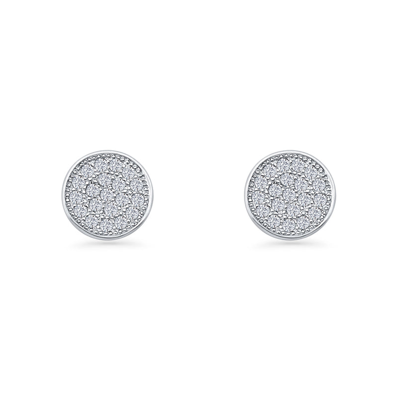 Round Stud Earrings