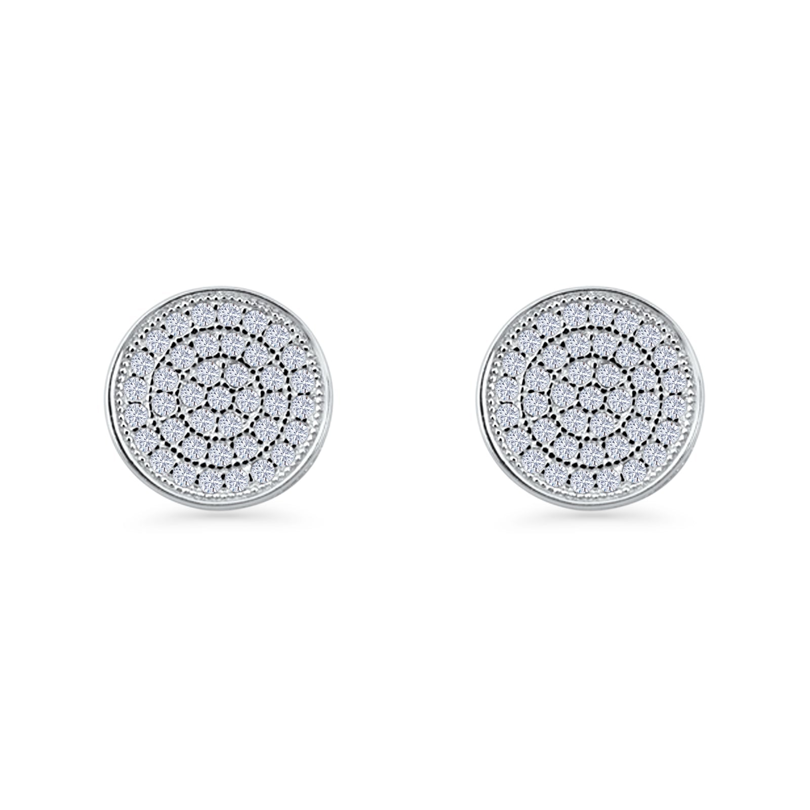 Round Stud Earrings