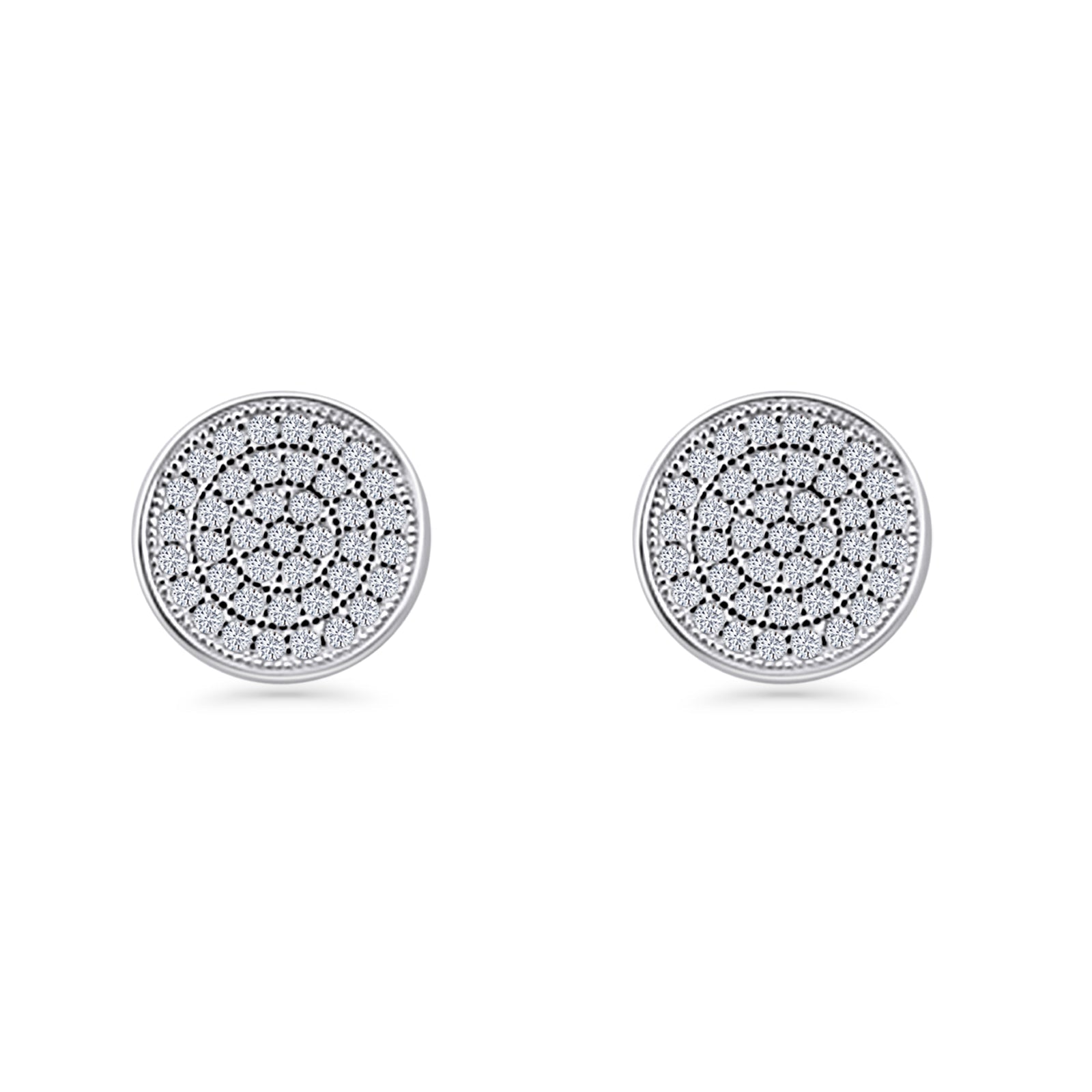 Round Stud Earrings