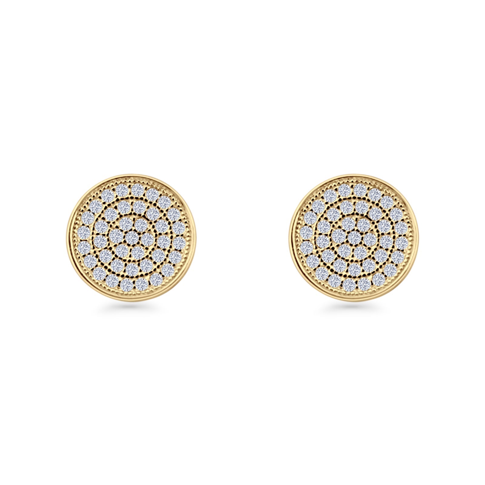 Round Stud Earrings