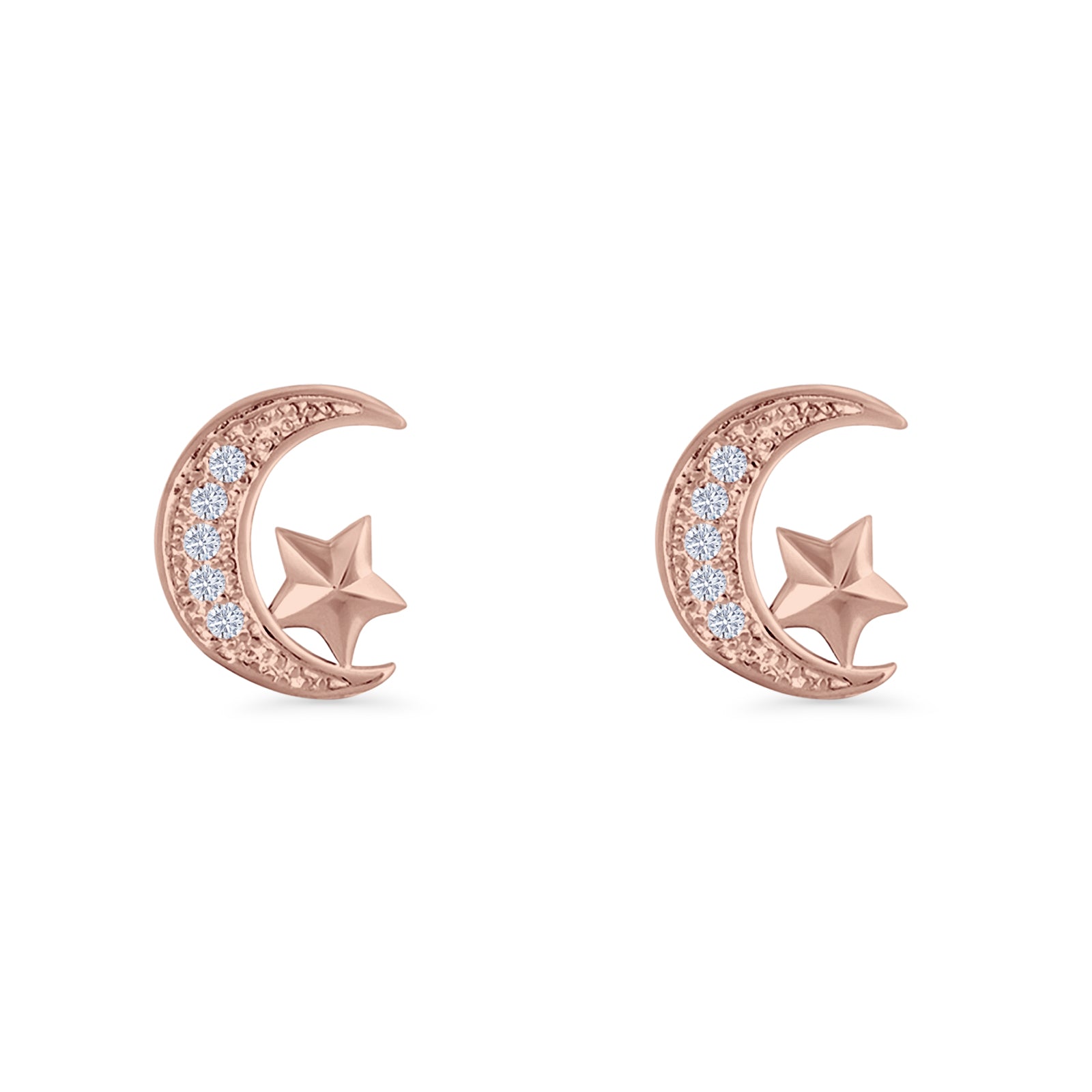 Star & Moon Stud Earrings