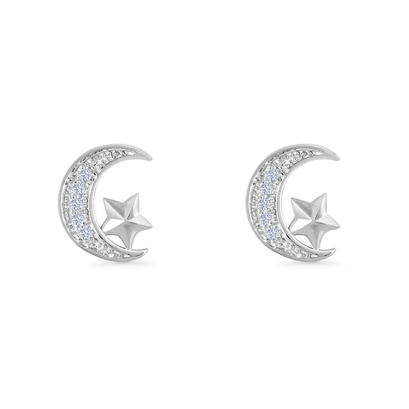 Star & Moon Stud Earrings