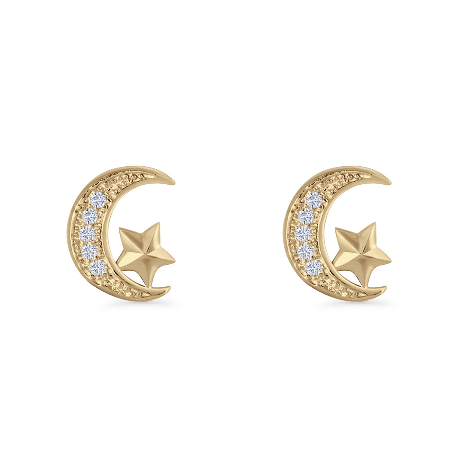 Star & Moon Stud Earrings