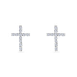 Vertical Cross Stud Earring