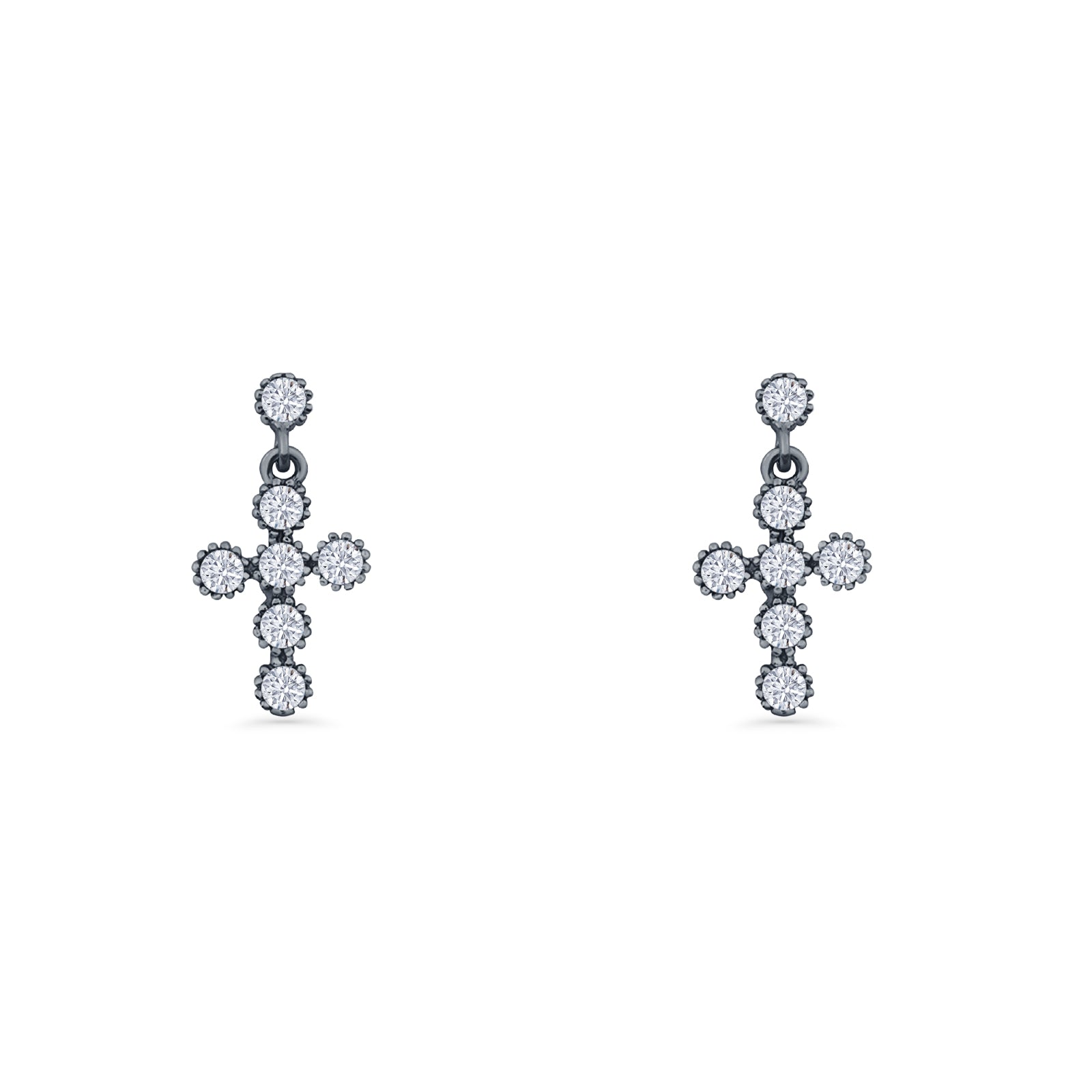 Cross Drop Earrings