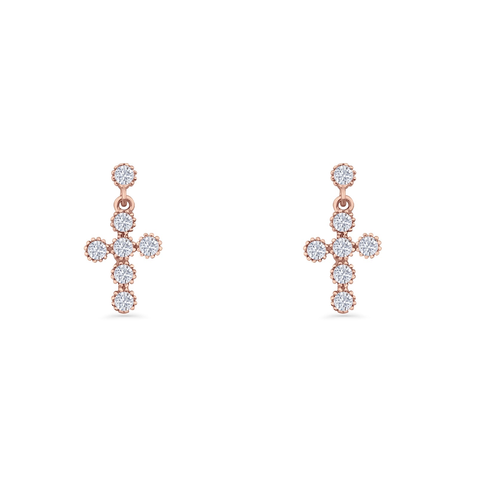 Cross Drop Earrings