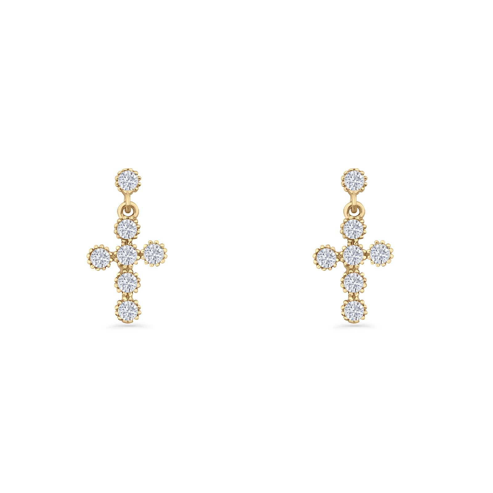 Cross Drop Earrings