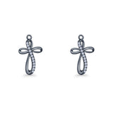 Cross Fishhook Earring