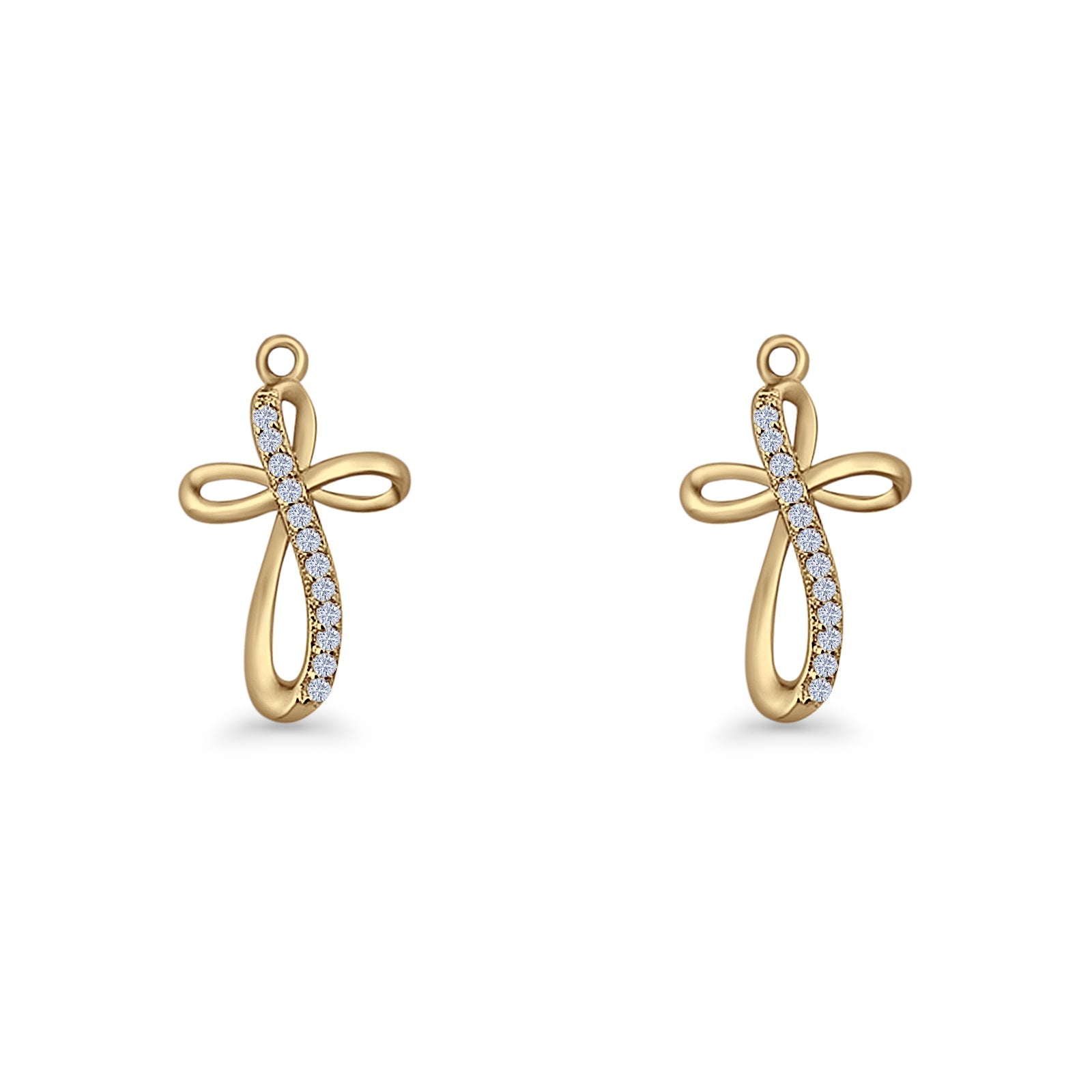 Cross Fishhook Earring