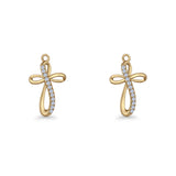 Cross Fishhook Earring