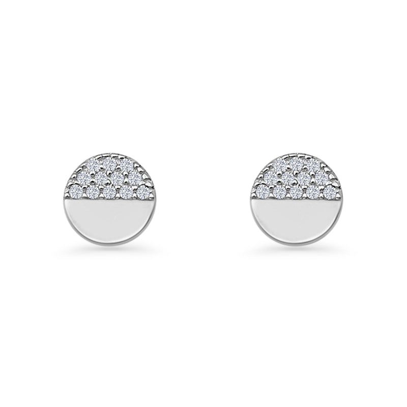 Half Moon Stud Earrings