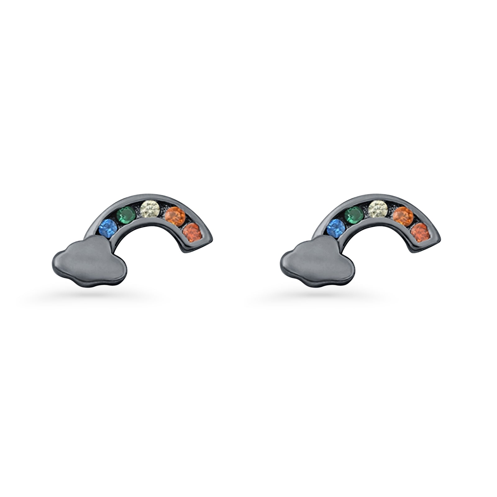 Rainbow Cloud Stud Earring