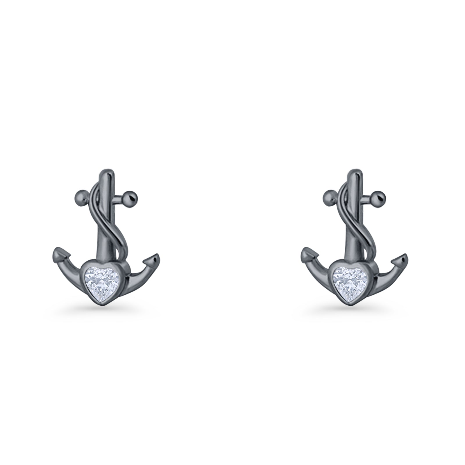 Anchor Stud Earrings