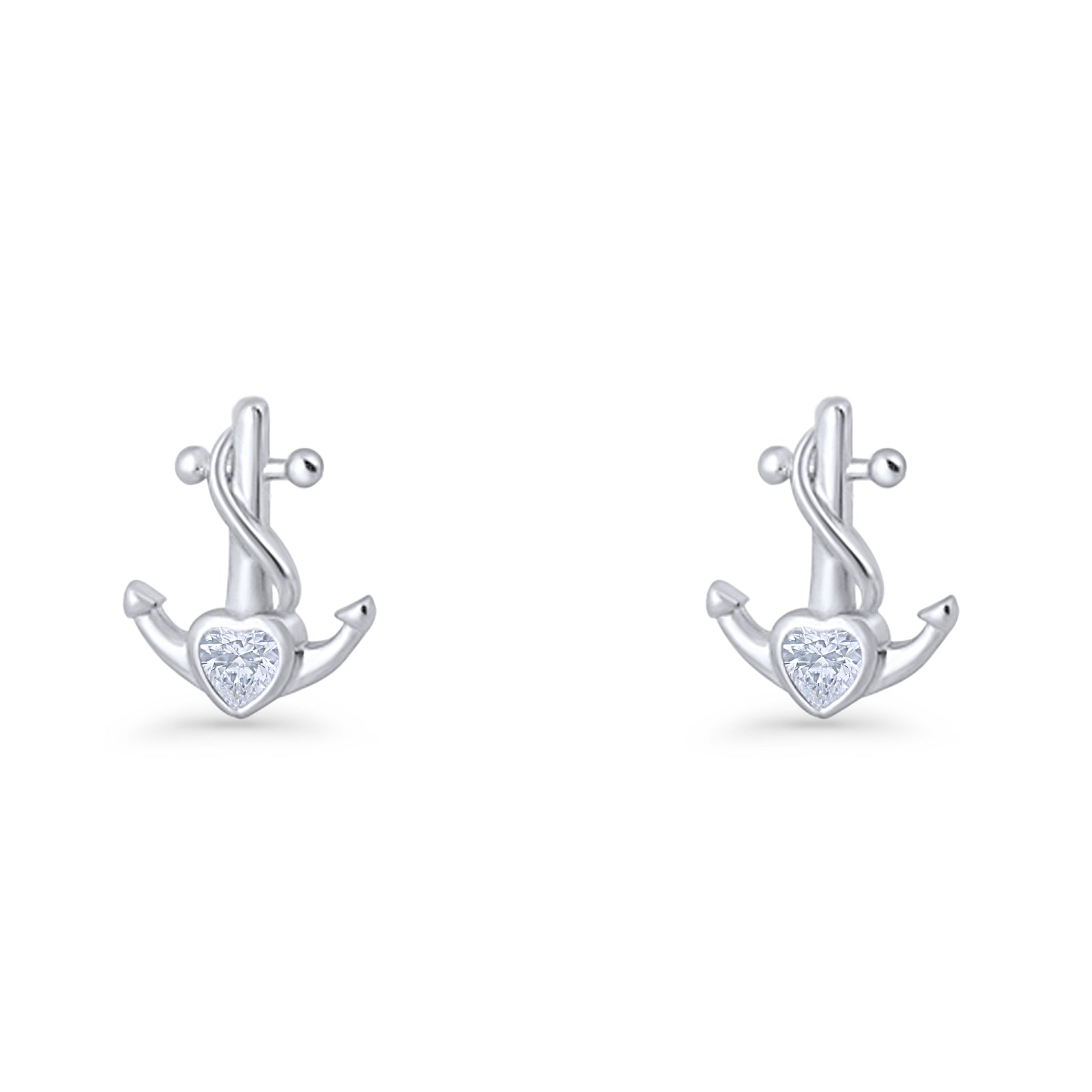 Anchor Stud Earrings