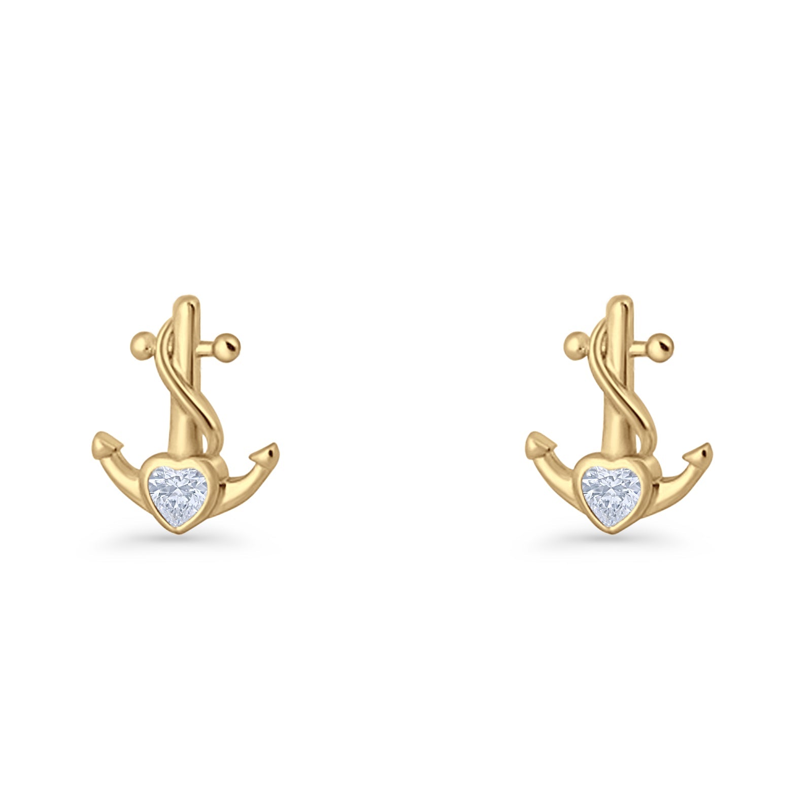 Anchor Stud Earrings