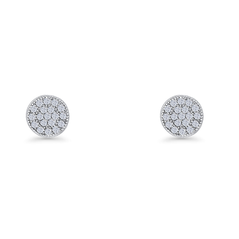 Round Stud Earrings