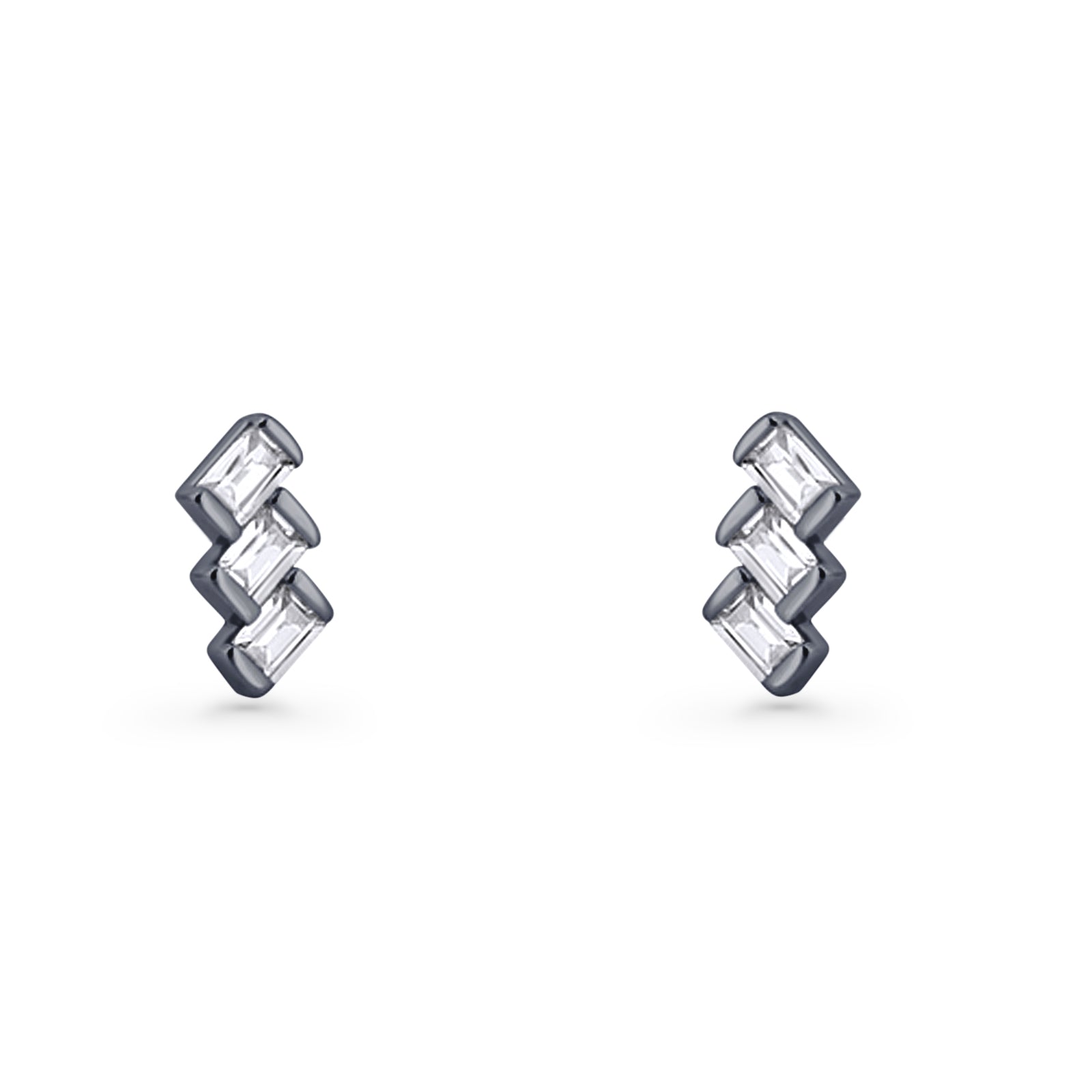 Zig Zag Trio Stud Earrings