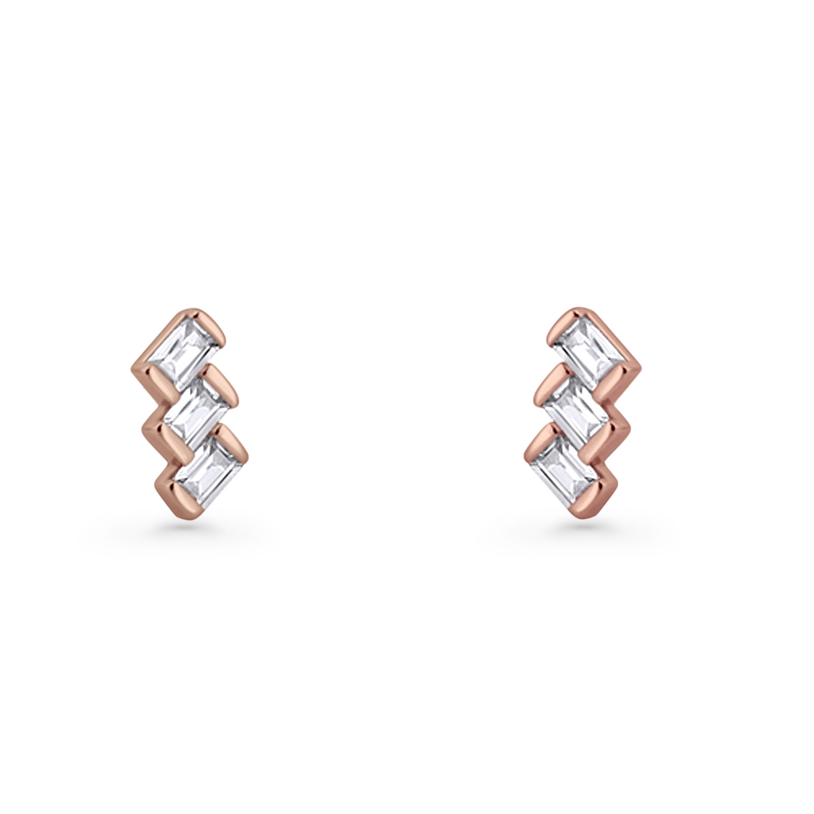 Zig Zag Trio Stud Earrings
