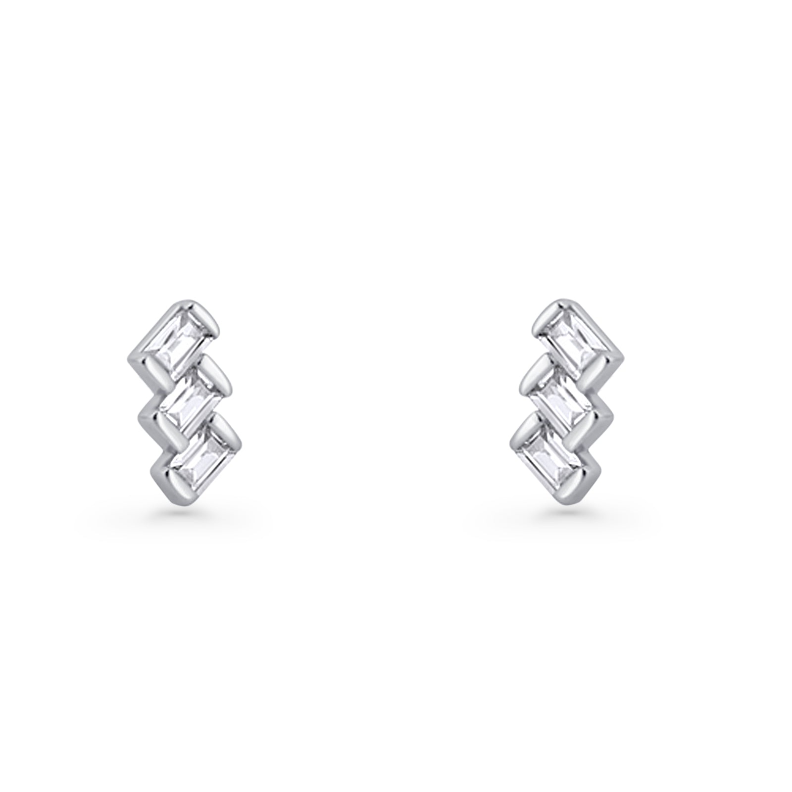 Zig Zag Trio Stud Earrings