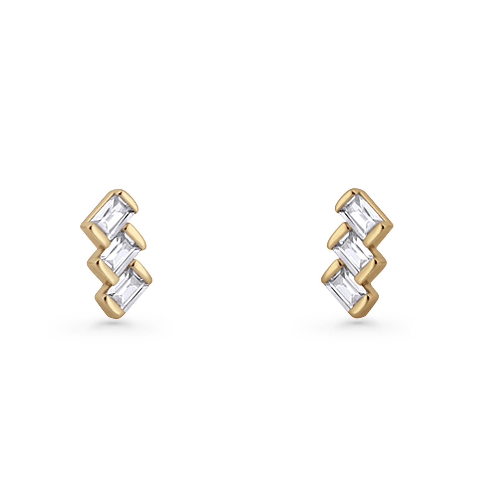 Zig Zag Trio Stud Earrings