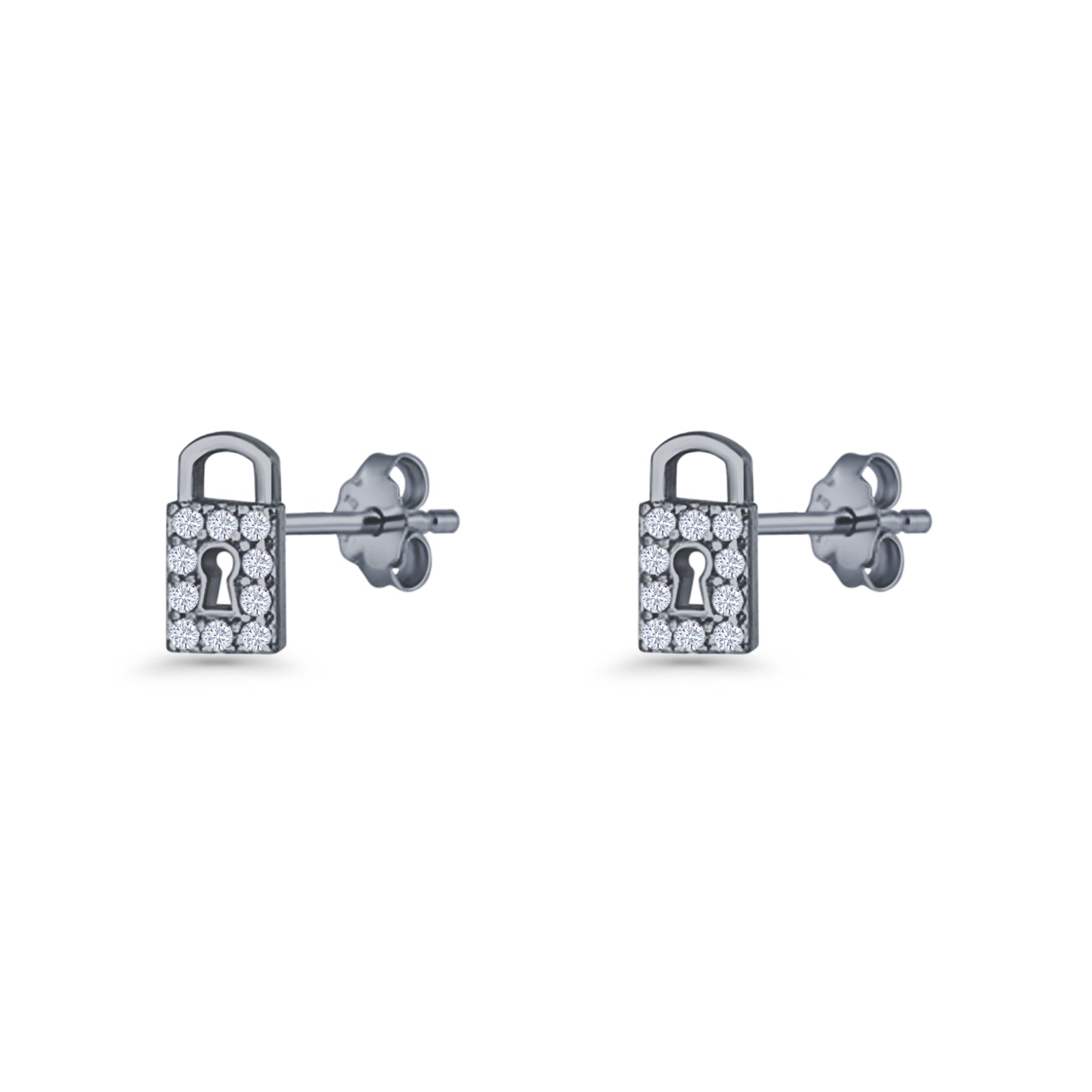 Lock & Key Stud Earrings