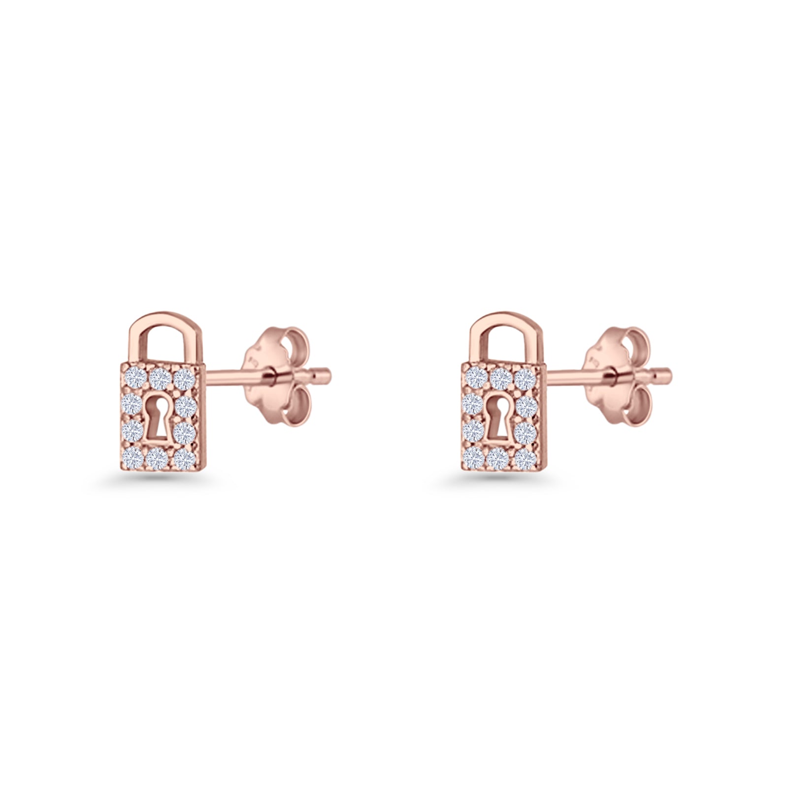 Lock & Key Stud Earrings