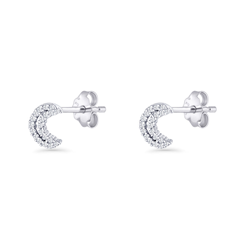 Moon & Star Stud Earrings