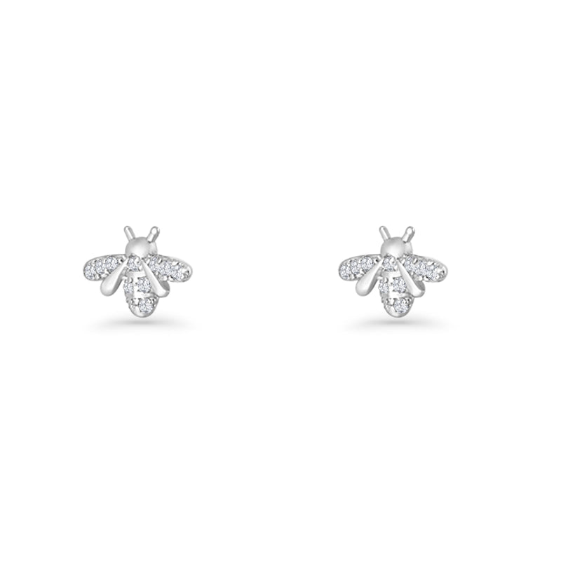 Bee CZ Stud Earrings