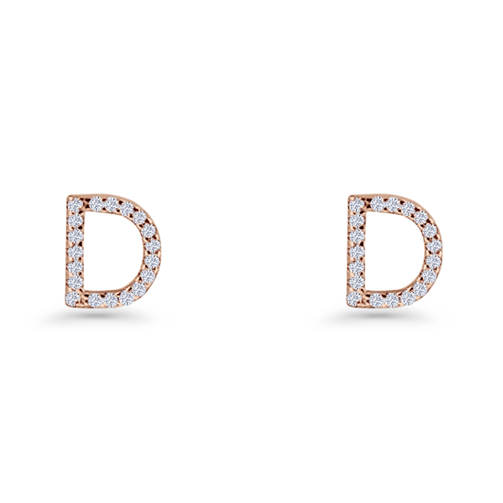 Initial D Stud Earrings