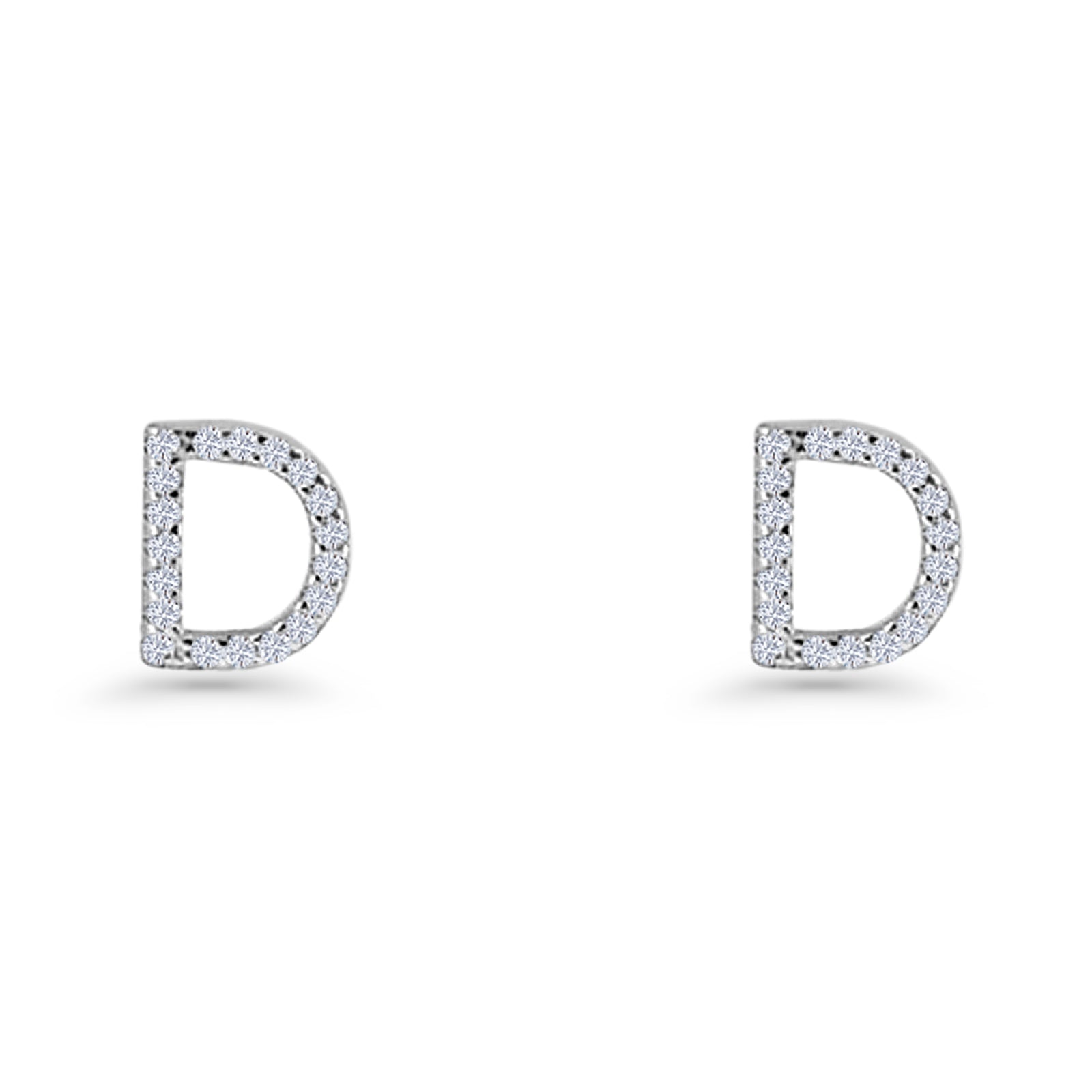 Initial D Stud Earrings