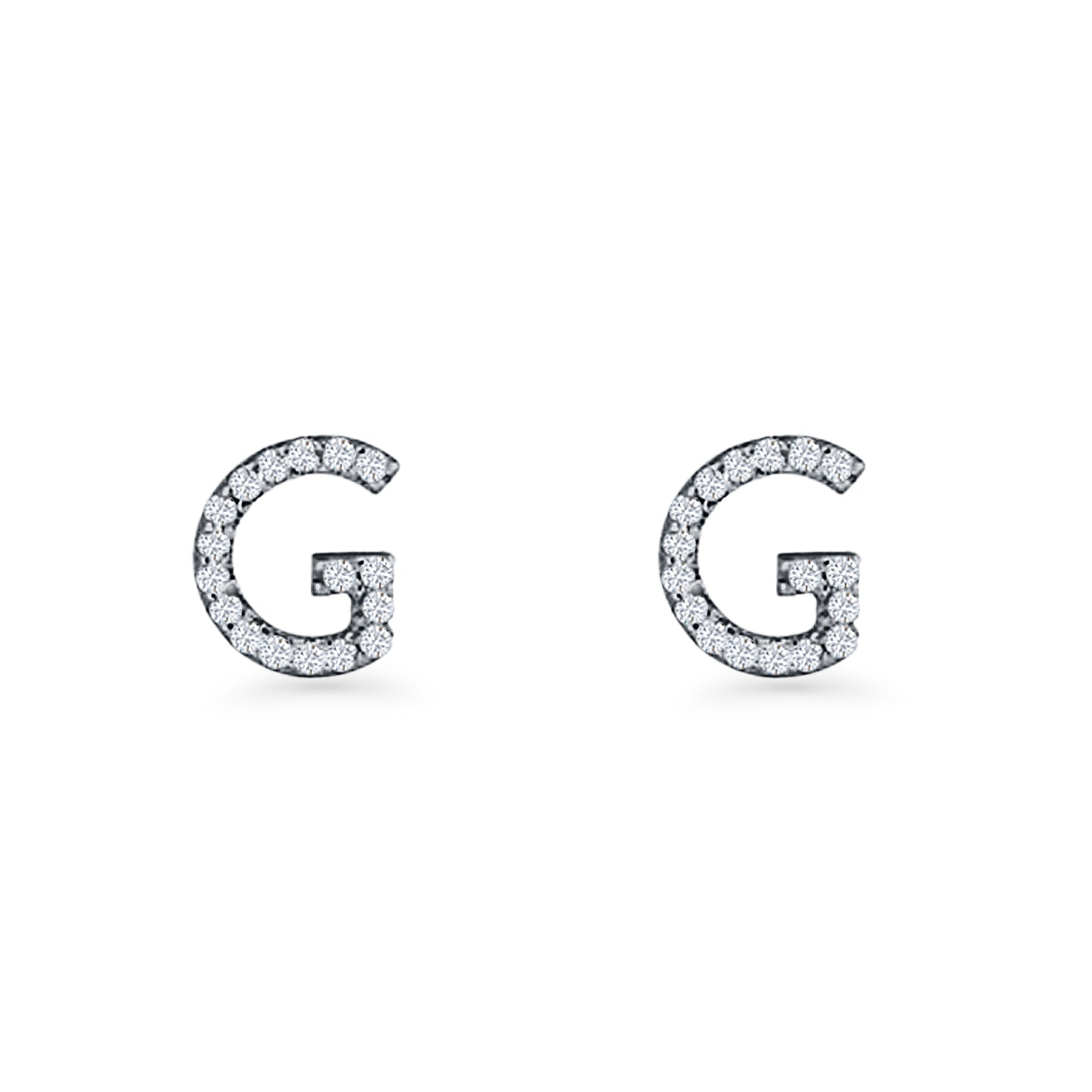 Initial G Stud Earrings