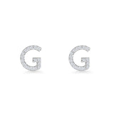 Initial G Stud Earrings