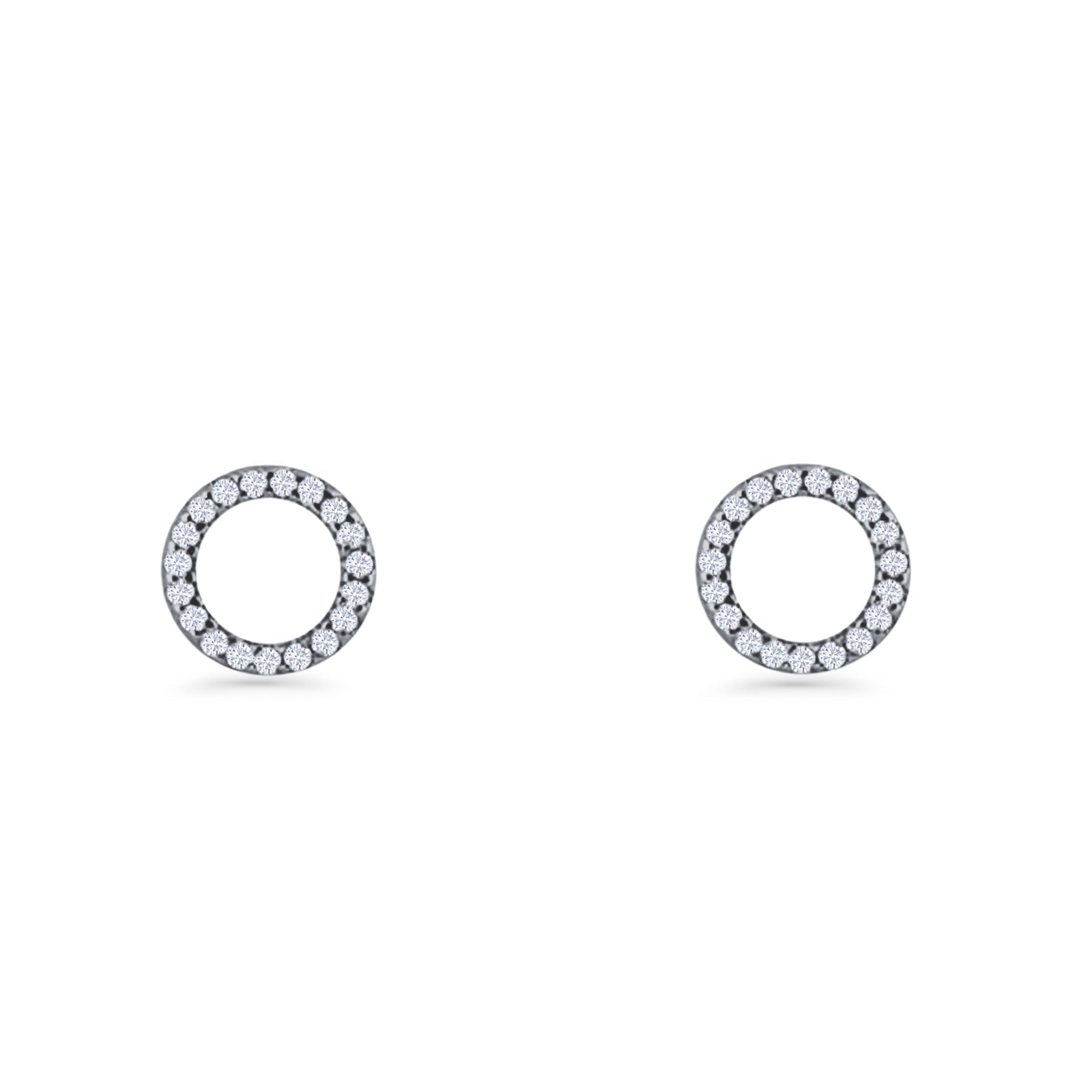 Initial O Stud Earrings