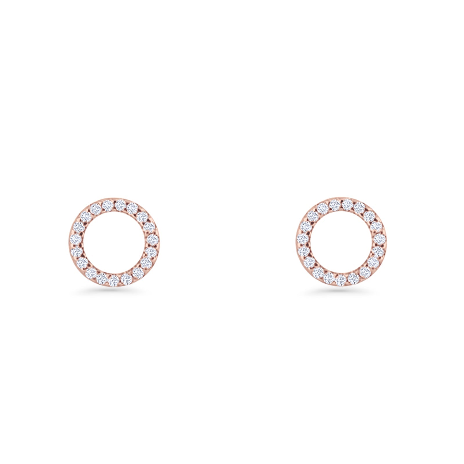 Initial O Stud Earrings