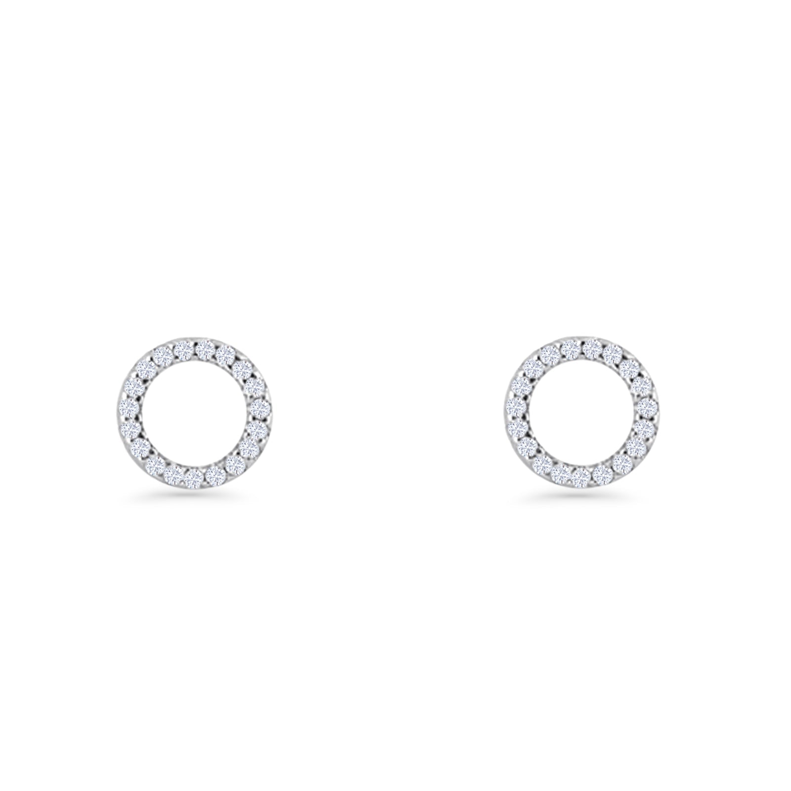 Initial O Stud Earrings