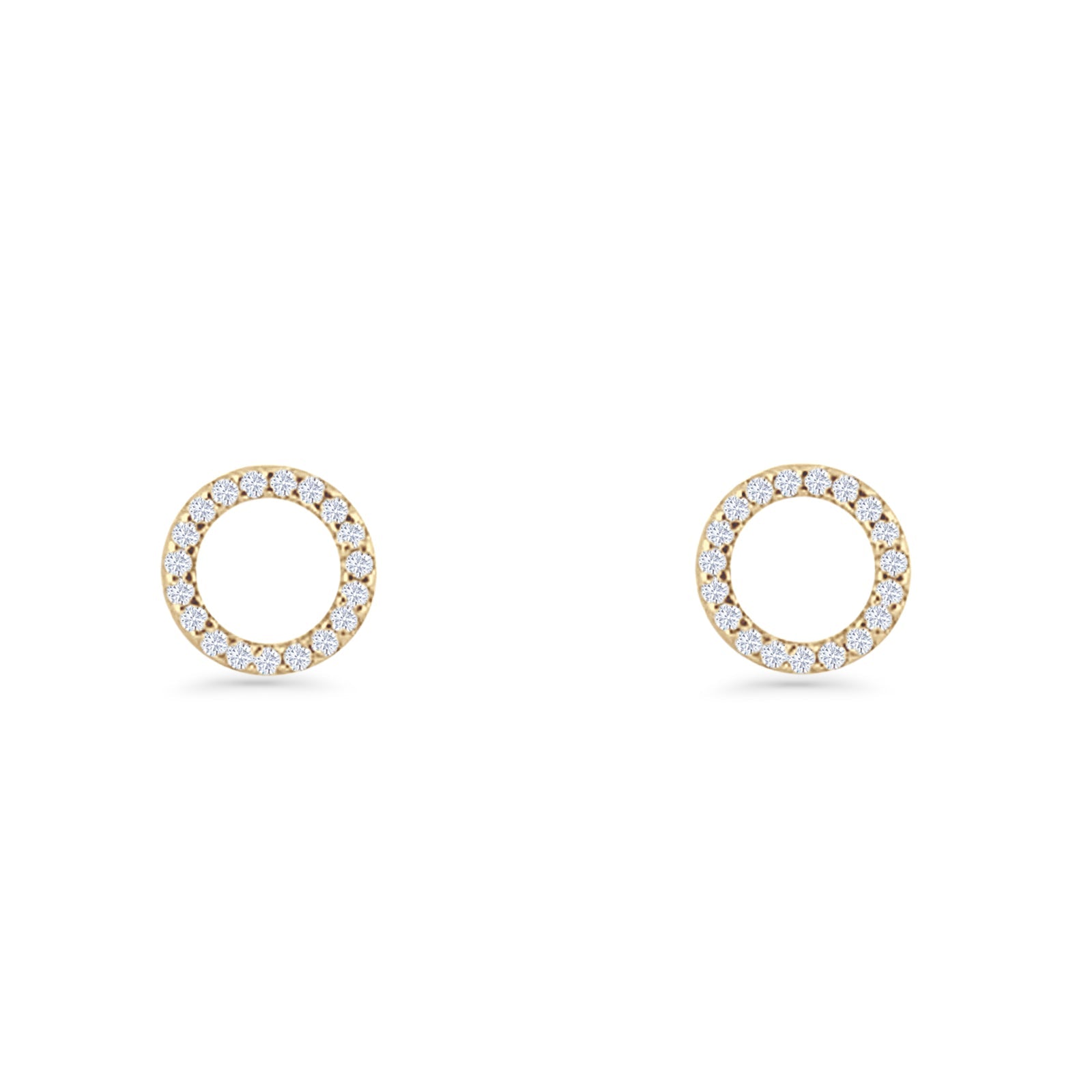 Initial O Stud Earrings