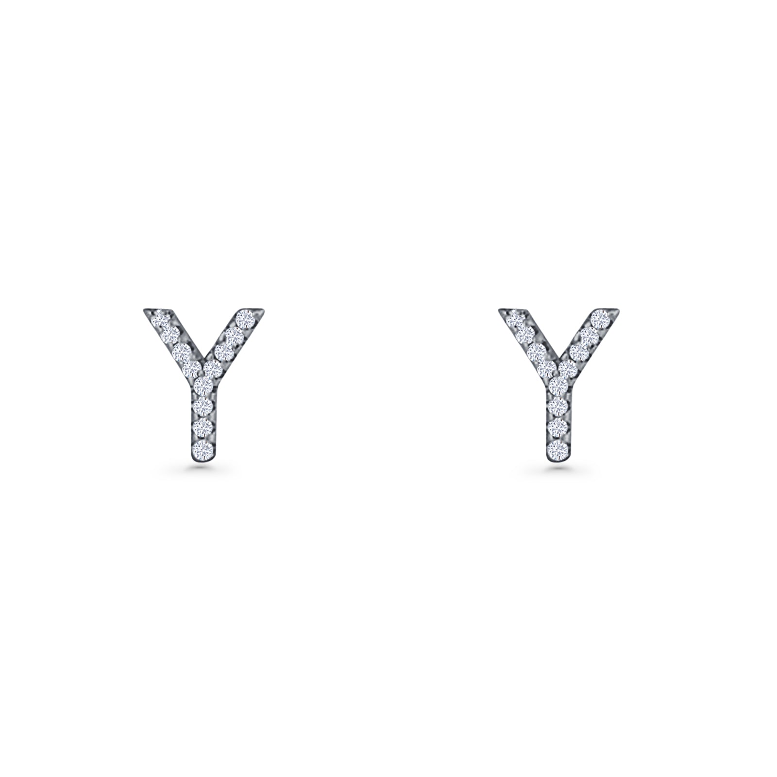 Initial Y Stud Earrings