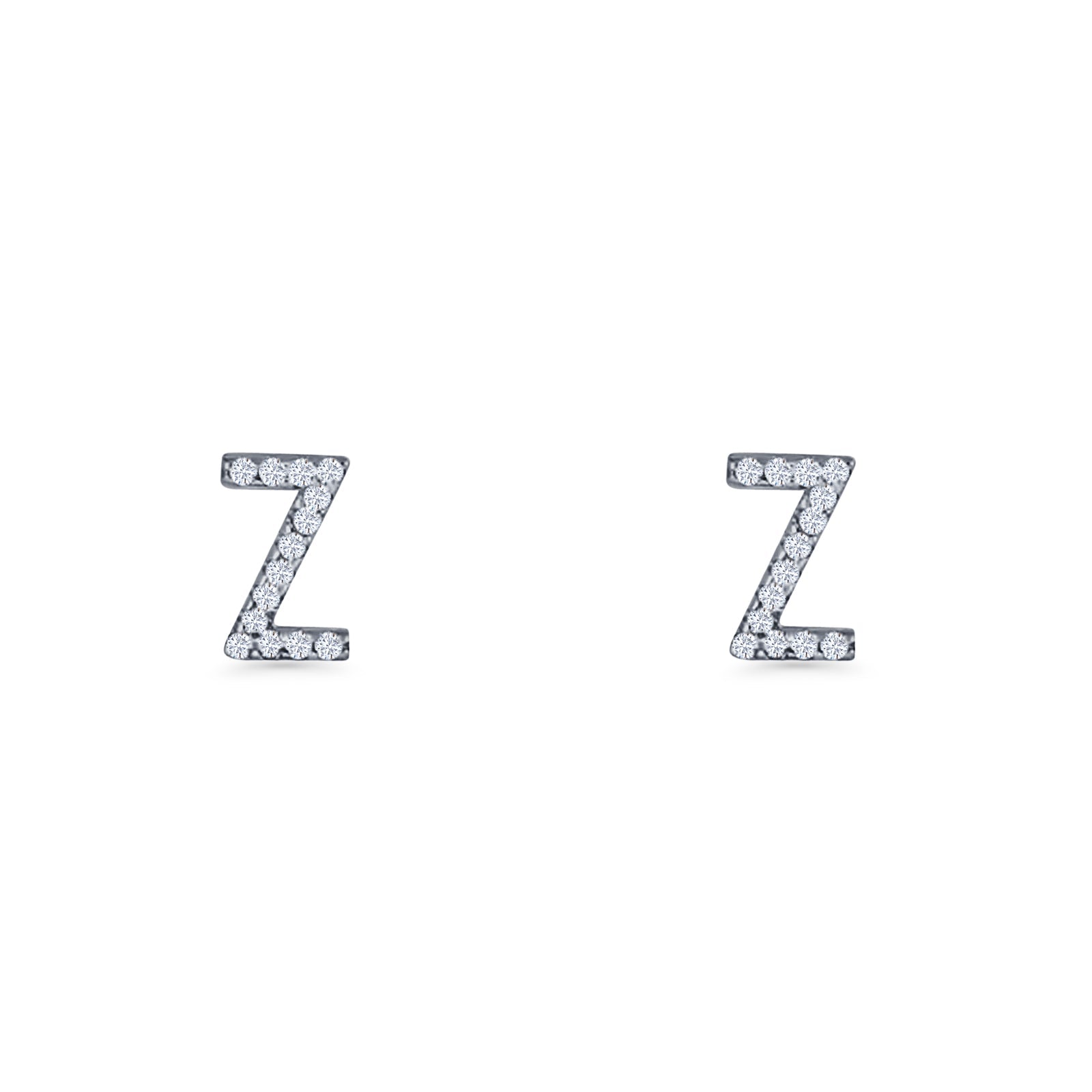 Initial Z Stud Earrings
